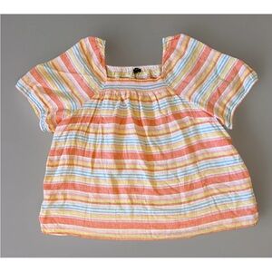 Talbots Linen Top Women's Sz 3X Beachy Vacation Summer Boho Coastal Breathable